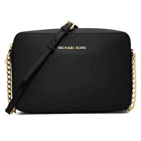 michael kors jet set charm black crossbody|mk jet set crossbody small.